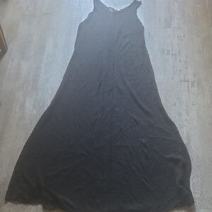 Elegant Black Sheer Sleeveless Dress With Crop Top Cover Up